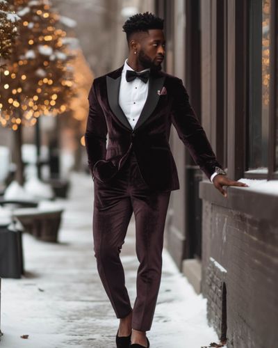 Chocolate Brown Evening Suit